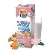 Bebida de almendra con calcio sin azúcar bio, 1L Isola Bio