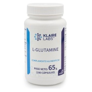 Vista principal del l-glutamine 500 mg 100 cáps. Klaire labs en stock