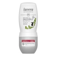 Vista frontal del desodorante roll-on 48h invisible & natural 50ml Lavera en stock