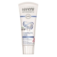 Vista frontal del dentífrico cuidado completo sin fluor equinacea bio & calcio lavera 75ml Lavera en stock