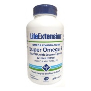Super Omega-3 con Sésamo y Olivo 240 perlas Life Extension