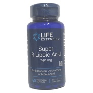 Vista frontal del super R-Lipoic acid 240mg 60 vegcaps Life Extension