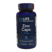 Vista frontal del zinc 15 mg 150 cápsulas Life Extension