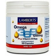 Omega 3 6 9 (1200mg) + Vitamina D3 120 perlas Lamberts