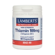 Vista principal del tiamina 100mg (Vitamina B1) 90 cápsulas Lamberts en stock