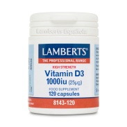 Vitamina D3 1000 UI (25 µg) 120 cápsulas Lamberts