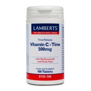 Vitamina C - Time 500mg 100 tabletas Lamberts