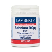 Selenio 200 µg con Vitaminas A+C+E 100 tabletas Lamberts