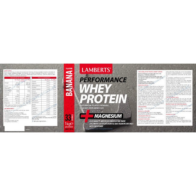 Foto detallada de whey Protein (sabor Plátano) 1Kg Lamberts Sport