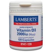 Vitamina D3 2000 UI (50 µg) 120 cáps Lamberts