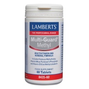 Vista frontal del multi-Guard® methyl (sin calcio) 60 cáps Lamberts en stock