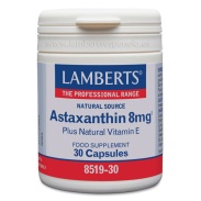 Astaxantina 8 mg con vit.E natural 30 cáps Lamberts
