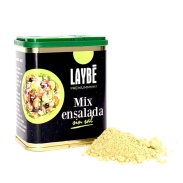Vista frontal del lata mix Ensalada sin sal 70 gr Laybé en stock