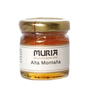 Vista frontal del tarro de miel alta montaña 500 gr Muria en stock