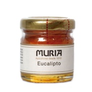 Vista delantera del tarro de miel eucalipto 50 gr. Muria en stock