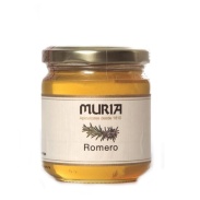 Vista frontal del tarro de miel romero 250 gr Muria en stock