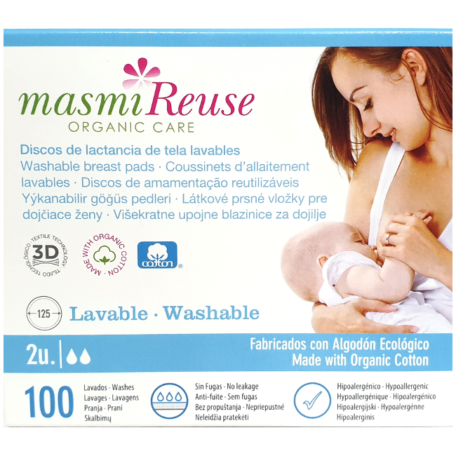 Masmi Discos Lactancia Reutilizable 2 unidades 【OFERTA ONLINE】
