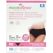 Braguita menstrual tela lavables algodón ecológico color negro talla M Masmi reuse