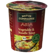 Plato de sopa de verduras con tallarines estilo asia bio, 55 g Natur compagnie