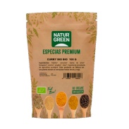 Vista delantera del curry bio 100 gr Naturgreen en stock