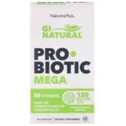 Vista principal del gi natural probiotic mega 30 cáps Natures Plus en stock