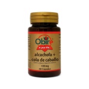 Vista principal del alcachofa y Cola de Caballo 60 cápsulas Obire en stock