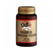 Vista delantera del vinagre manzana + Fucus 400 mg 90 cápsulas Obire