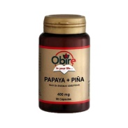 Papaya + Piña 400mg 90 cápsulas Obire