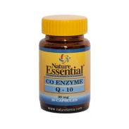 Vista frontal del co-Enzyma Q10 (30mg) 30 perlas Nature Essential en stock