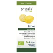 Vista delantera del esencia limón bio gotero 10ml. Physalis en stock
