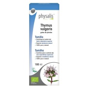 Vista frontal del thymus vulgaris (tomillo) ext bio gotero 100 ml Physalis en stock