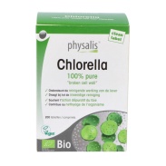 Vista frontal del chlorella bio 200 comp Physalis en stock