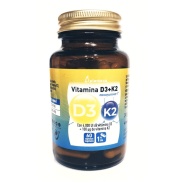 Vista delantera del vitamina D3+ K2 60 cáps Plameca en stock