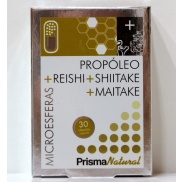 Propóleo Reishi Shiitake Maitake 30 cápsulas Prisma Natural
