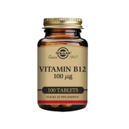 Vista delantera del vitamina B12 100mcg (Cianocobalamina) 100 comprimidos en stock