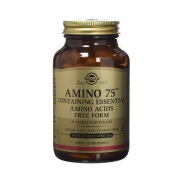 Vista frontal del amino 75 (aminoácidos esenciales) 90 comprimidos Solgar en stock
