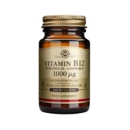 Vista delantera del vitamina B12 1000mcg (Cianocobalamina) 250 comprimidos Solgar en stock