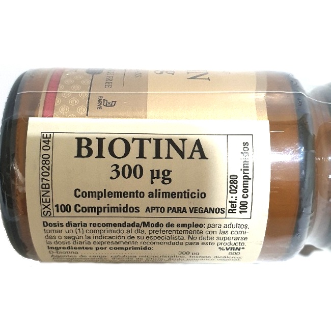 Foto detallada de biotina 300mcg 100 comprimidos  Solgar