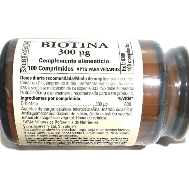 Foto 2 detallada de biotina 300mcg 100 comprimidos  Solgar
