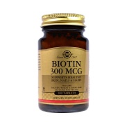 Vista frontal del biotina 300mcg 100 comprimidos  Solgar en stock