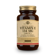Vista delantera del vitamina E 400 UI (268mg) 250 perlas Solgar en stock