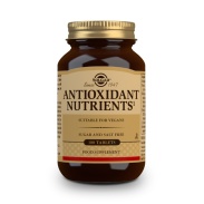 Vista delantera del nutrientes Antioxidantes 100 comprimidos Solgar en stock