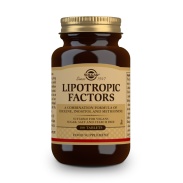 Vista delantera del factores Lipotrópicos 100 comprimidos Solgar en stock