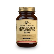 Vista delantera del glucosamina Condroitina MSM (Extra concentrado) 60 comprimidos Solgar en stock