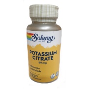 Vista principal del potasio citrato 99 mg 60 vegcaps Solaray en stock