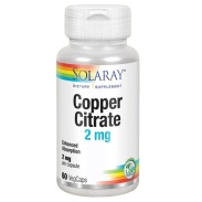 Copper (cobre) citrate 2mg 60 vegcáps Solaray