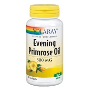 Vista frontal del evening primrose oil – 90 perlas Solaray en stock