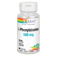 Vista delantera del lphenylalanine 500 mg – 60 vegcáps Solaray en stock