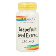 Vista principal del grapefruit seed 250 mg – 60 vegcáps Solaray en stock