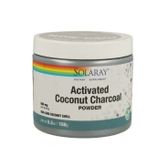 Vista principal del charcoal coconut activated 150 gr Solaray en stock